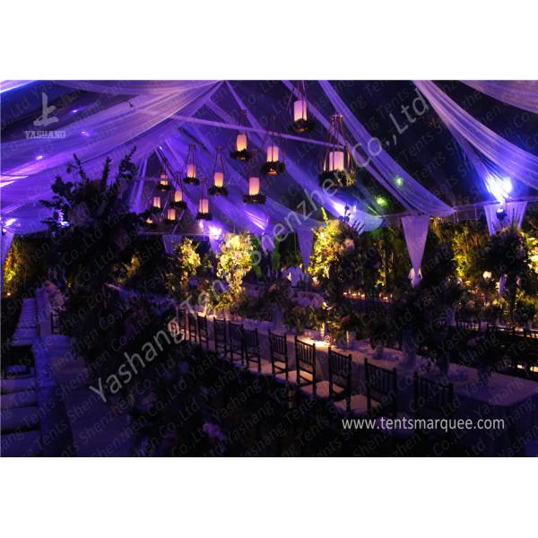 Decorated Backyard / Garden Big Wedding Tents High Strength For 1000 People