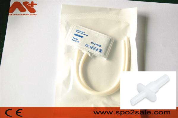 CE Disposable NIBP Cuff 2422 Newborn Blood Pressure Cuff Dual Tube 4 - 8 Cm