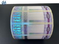 Etiqueta feita sob encomenda da etiqueta do papel de segurança do selo de imposto com texto de carimbo quente do holograma