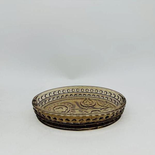 Grêle de mer et piment forme ronde motif vintage accessoires de bain de luxe avec dispensaire de savon en verre dispensaire de lotion