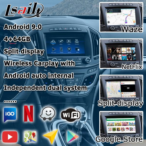 Коробка андроида Carplay андроида 9,0 автоматическая для интерфейса Buick Regal Insignia Opel Vauxhall видео-