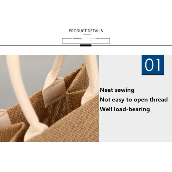 Bag Square Shape Laminated Waterproof Canvas Cotton Shopping Tote Beach Bag for Promotion