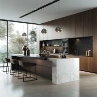 Chine Fournitures d'usine en contreplaqué laminé Ensemble de meubles de cuisine d'armoire contemporaine