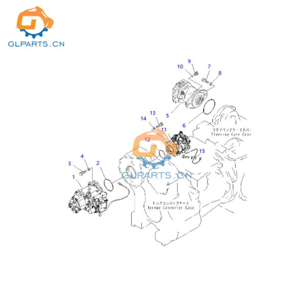 D65 D65EX D65PX D65WX Excavator Hydraulic Pump For Komatsu 708-1L-00360