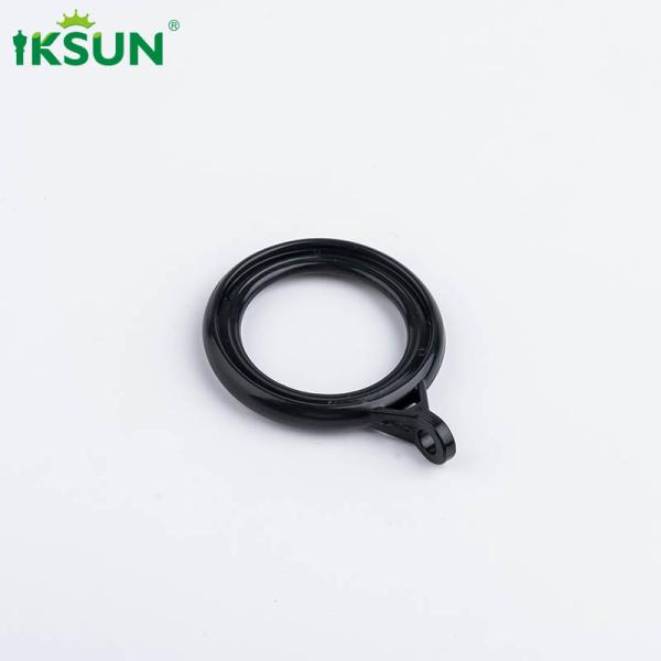 Dedicated Matte Black Curtain Rod Rings Plastic Round 2.1