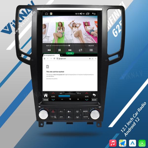 2004-2013 G25 G37 Infiniti Head Unit Sistema estéreo de pós-venda de automóveis 12,1 polegadas