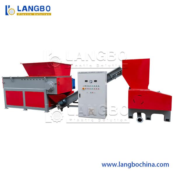 Plastic Pipe Shredder Machine Replaceable Blade System For Profile Recycling