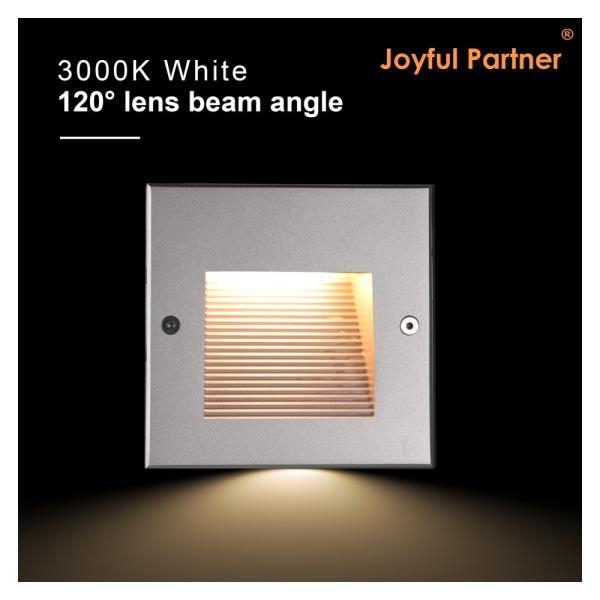 LED Recessed Wall Light IP65 Waterproof Square 12V 220V Voltage Customized Design For  Staircase