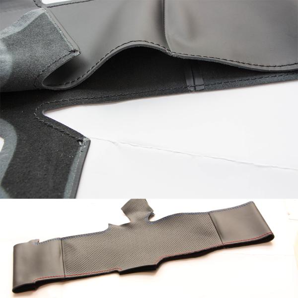 Hand Stitching Black Artificial Leather Custom Steering Wheel Cover for Toyota Calya 1.2 E Std G AT 2016-2024