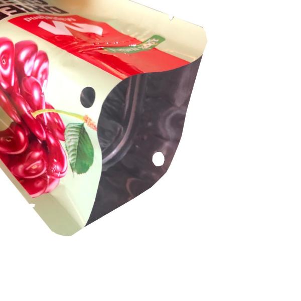 custom printed self standing plastic snack food moisture resistant dried fruit packaging bags