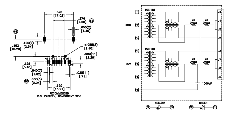MIC24121-5308W-LF3 Integrated RJ45 Connector Surface Mount
