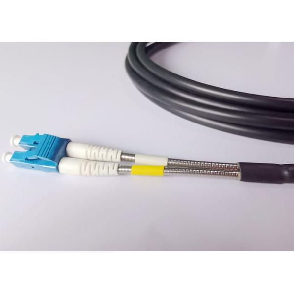 Черный кабель заплаты волокна одиночного режима ТПУ, кабель 5.0мм бронированный электрический