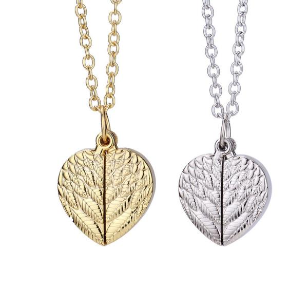 Custom Sublimation Angel Wings Heart Locket Pendant Necklace Personalized Locket Necklace