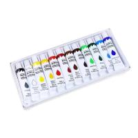 Pintura acrílica de 12 colores no tóxica 12 ml por tubo para pintura de lienzo