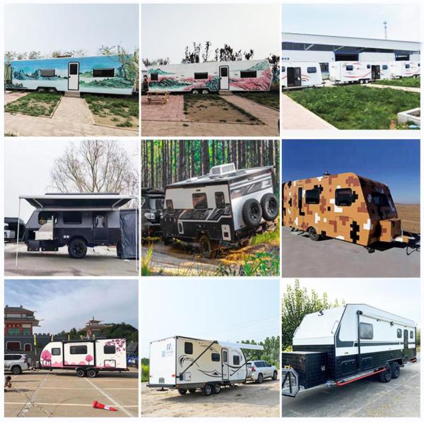 Petites remorques de campeur légères de la remorque de campeur de planéité FRP rv avec la cuisine