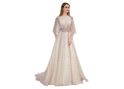 Long Sleeve Backless Maxi Middle Eastern Evening Dresses For Prom Floor Length