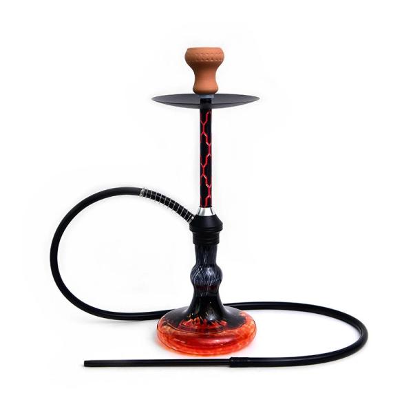 Cachimbo de água de Shisha do vidro do metal da liga de alumínio do cachimbo de água KTV da mangueira do silicone único