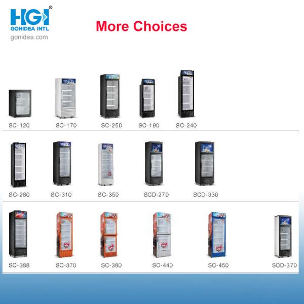 Коммерческий вентилятор охлаждения стеклянная дверь напитки дисплей вертикальный охладитель напитки холодильник