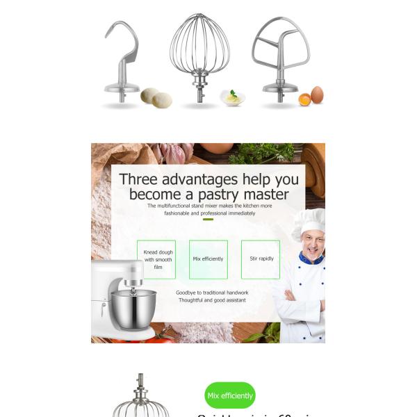 360x220x405 мм Коммерческая пекарня из нержавеющей стали Миксера для хлебобулочных изделий