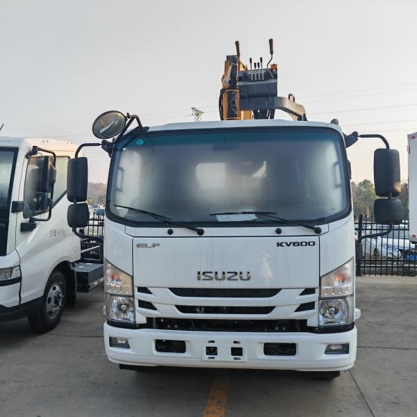 ISUZU Kv600 Lorry Mini Truck Mounted Crane Lqs78A Telescopic Knuckle Boom Crane