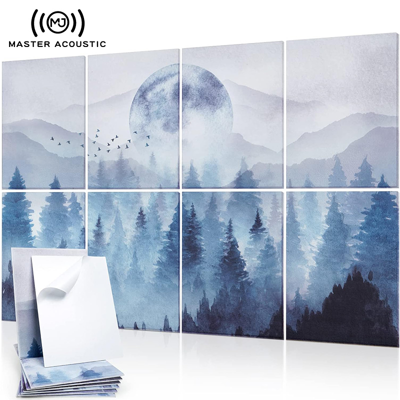 Moisture Proof Sound Acoustic Panels Anti Static Modern Acoustic Wall Panels Custom Photo And Graphic