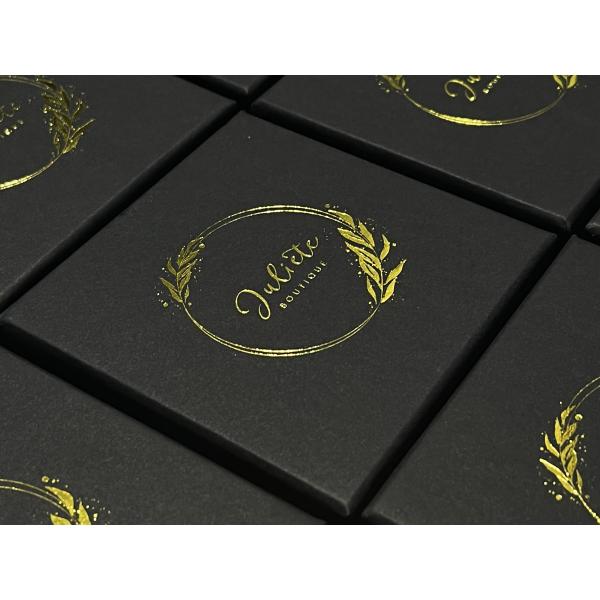 Customs Paper Jewelry Box Logo color -Use to Earring Pendant Bracelet Necklace