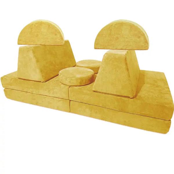 Irregular Floor Children Sofa Foam Modular Sectional 10 Pieces Set in Customized Colors