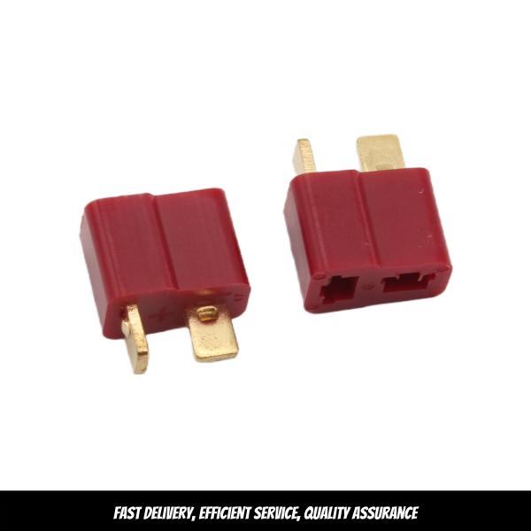 Red T Deans Connector Male Female Connector T Plug For RC Lithium Polymer Battery ESC Helicopter