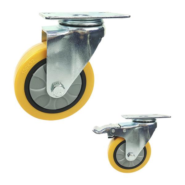 6 Inch Swivel Threaded Stem Industrial Trolley Caster Wheels 150KG