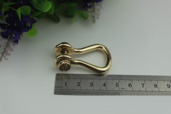 Customized high quality zinc alloy 10mm D shape metal strap buckle for handbag