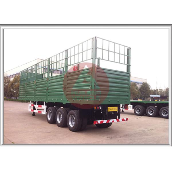 3 Axle Cargo Container Trailer , Container Hauler Trailer Corrugated Body Plate