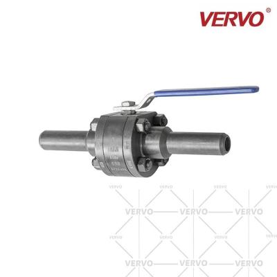 DN25 válvula de bola de três partes com tipo de flutuação macio de aço forjado extremidade entrada da válvula de bola do AUGE do selo do bocal do lado do aço carbono
