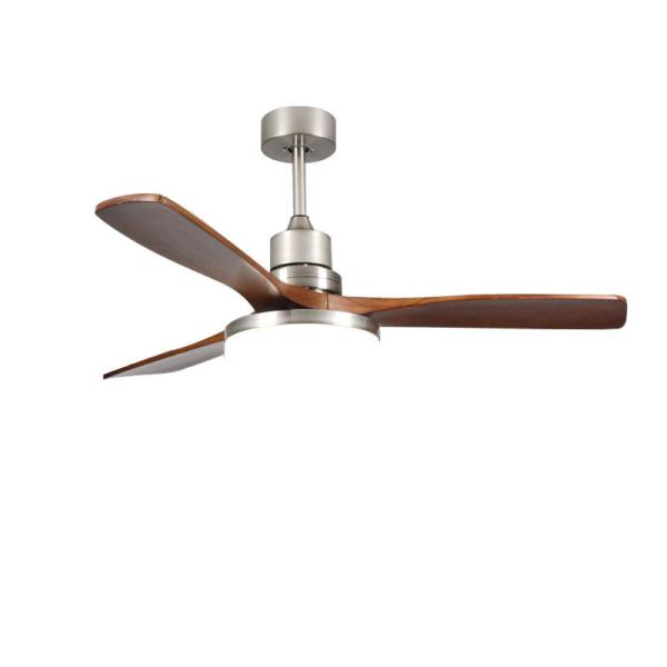 35 Inch Small Solid Wood Blades Indoor Remote Control Led Ceiling Decorative Fan with Light