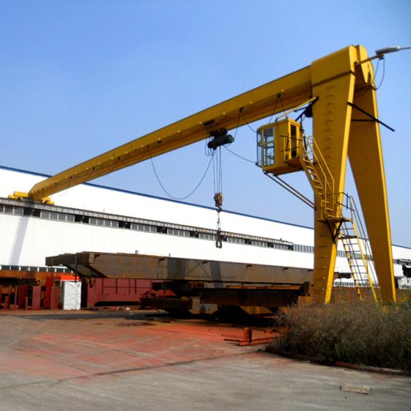 16T Single Girder Travelling Semi Gantry Crane With Electric Hoist