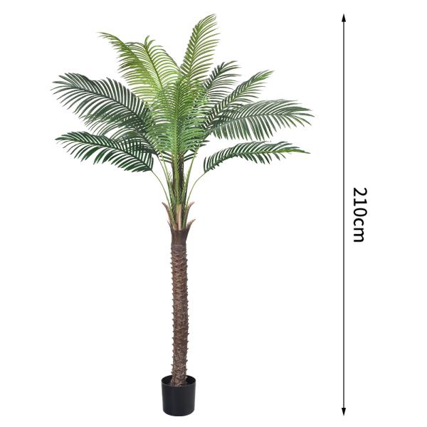 180cm 210cm Artificial Coconut Trees Fake Plants Large Green Palm Bonsai Decoration Room Floor Potted
