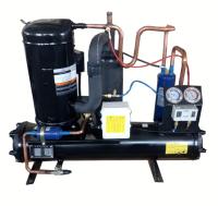 Unidad condensadora con compresor scroll refrigerado por agua de 5HP, 380V, 3F