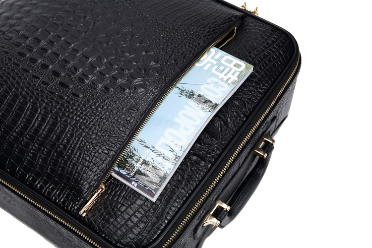 Fashion Leather Luggage Bag PU Leather Rolling Medium Suitcase 4 Wheels