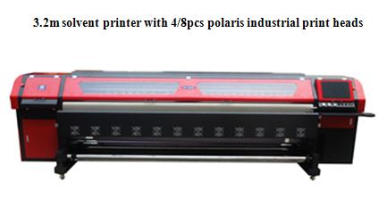 3.2m solvent inkjet printer with polaris industrial print head