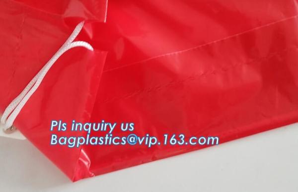 Disposable biohazard infectious plastic drawstring medical waste bag, Promotional mini biohazard drawstring packaging ba