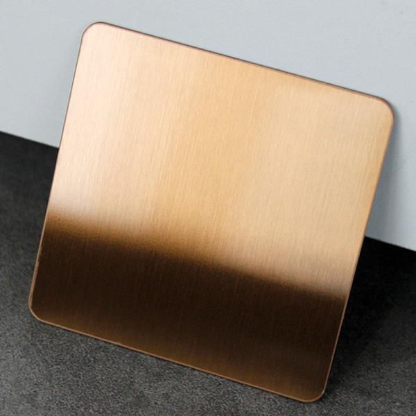 SUS 304 Satin Champagne Gold No.4 #4 Brush Finish Stainless Steel By AFP Surface Finishing