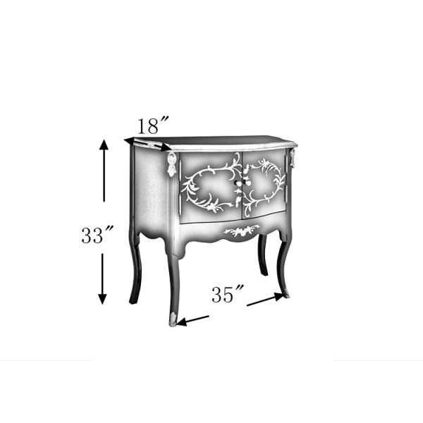 Antique Golden Wood Vintage Entryway Cabinet TO-003