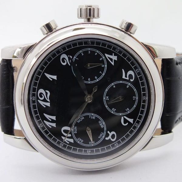 Stainless steel fashion watch with geniune leather strap from factory