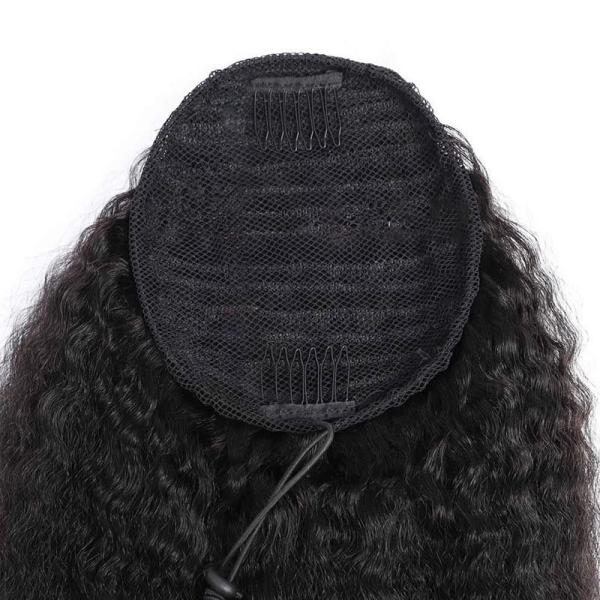 Drawstring Ponytail Human Hair Extensions for African American Women Remy Indian Hair