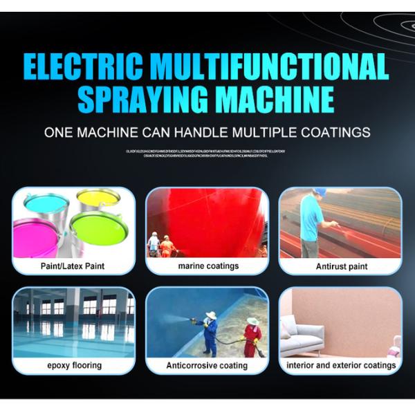 Industrial High Pressure Stucco Airless Paint Spray Machine With Rotary Spray Nozzle