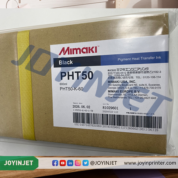 Original Mimaki PHT50 Heat Transfer Pigment Ink Set CMYK+White 600ml/500ml ECO PASSPORT Certified for TxF Printers