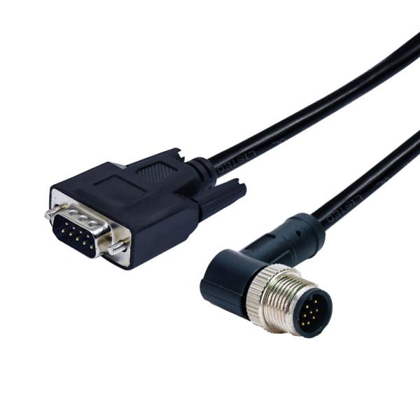 D-sous connecteur du mâle 9pins à M12 4pins droit imperméable moulant le connecteur femelle