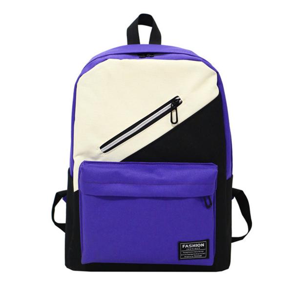 New Oxford waterproof cloth bag fashion cool slant zipper color students outdoor backpacks