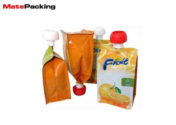 High Barrier Plastic Beverage Pouches , Stand Up Spout Kids Drink Pouches