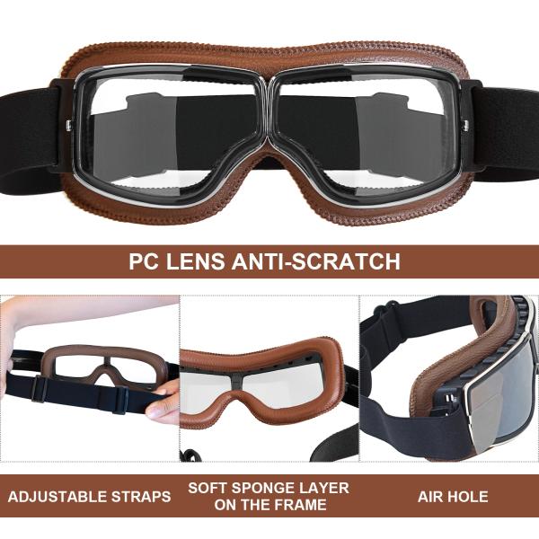 Анти- Motocross царапины участвуя в гонке изумленные взгляды пилотирует кожаный ехать скутер ATV стекел с Eyewear доказательства пыли дороги