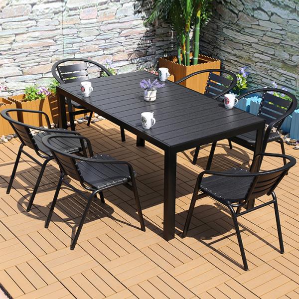 Modern Design Stacking Patio Garden Set with Stackable Outdoor Plastic Dining Chairs